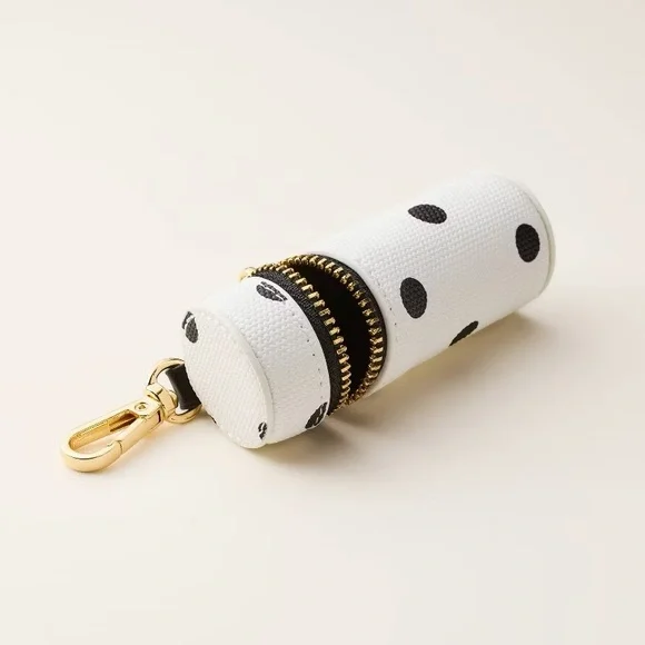 Canvas Polka Dot Lipstick Bag Charm Keychain - kate spade new york x Target - Picture 2 of 3